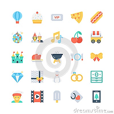 Party and Celebration Vector Icons 6 Stock Photo